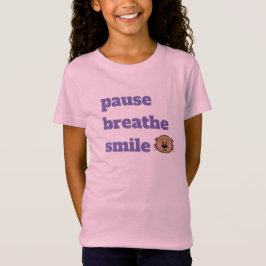 Pausar respirar sonrisa chica camiseta
