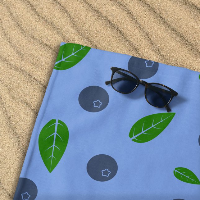 Pauta de arándano azul Toalla de playa (Blueberry pattern Beach Towel)
