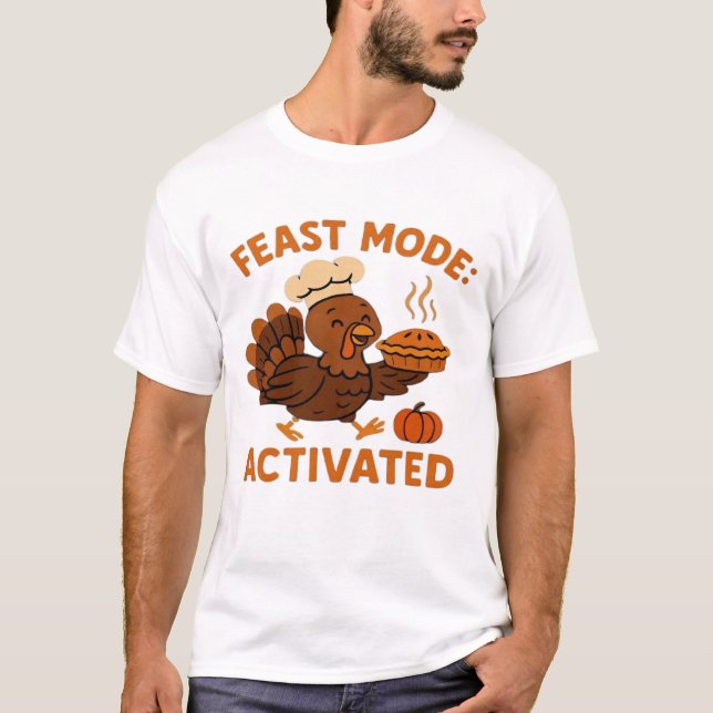 Pavo Chef con Camiseta Oversize de Pastel de Calab (Anverso)