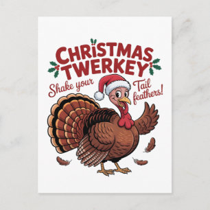 Pavo de Navidad sacude tu pluma de cola 