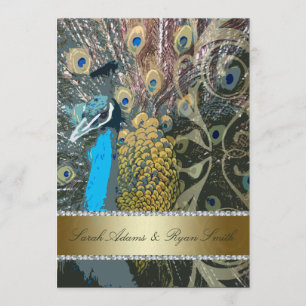 Pavo real con joyas ensayo invitación a cenar