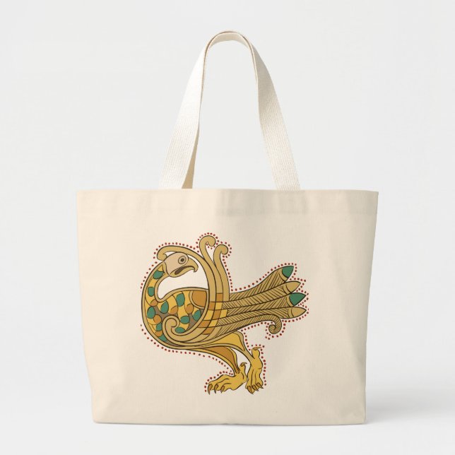 Pavo real de oro medieval céltico, la bolsa de (Frente)