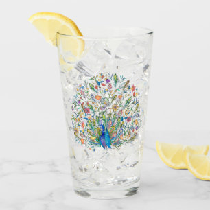 Pavo real floral acuarela