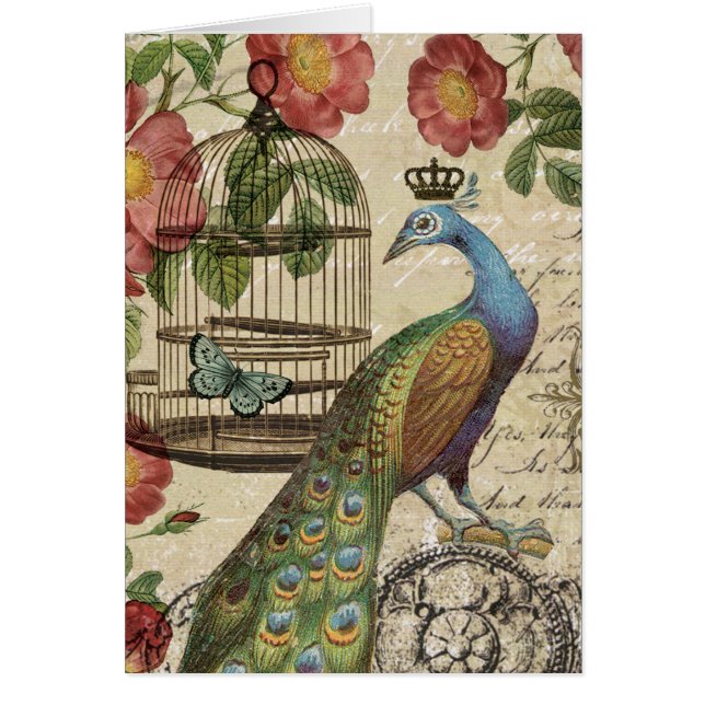 pavo real francés vintage moderno (Frente)