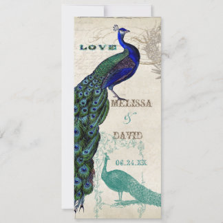 Pavo Real Vintage 5 - Invitación a matrimonio form