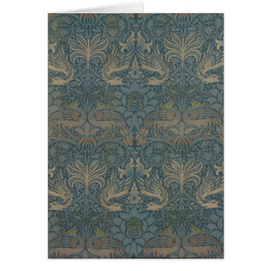 Pavo real y dragón por William Morris