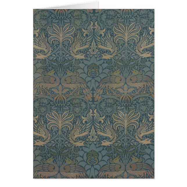 Pavo real y dragón por William Morris (Frente)