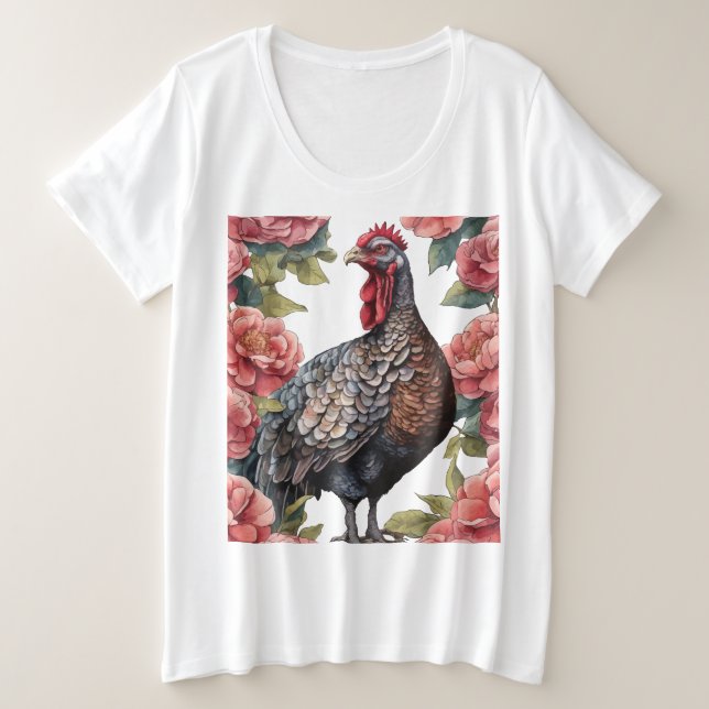 Pavo Salvaje de Alabama con Flores de Camelia (Anverso del diseño)