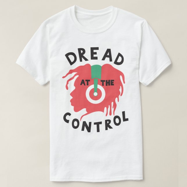 Pavor en la camiseta de Rasta DJ de la copia del (Diseño del anverso)