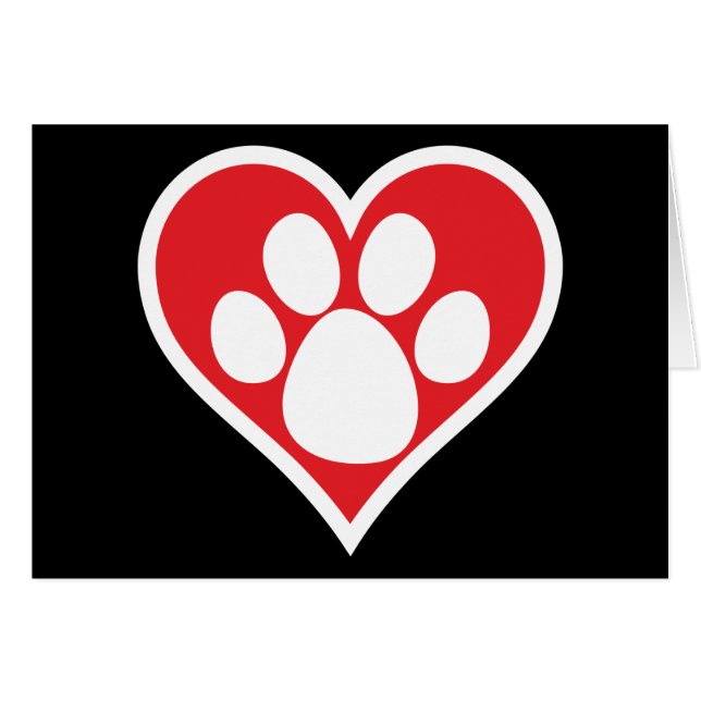 Paw de Perro del Corazón (Oscuro) (Anverso (Horizontal))