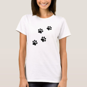 Paw imprime la camiseta