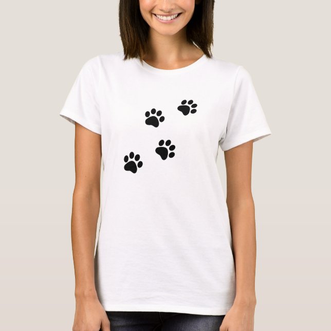 Paw imprime la camiseta (Anverso)