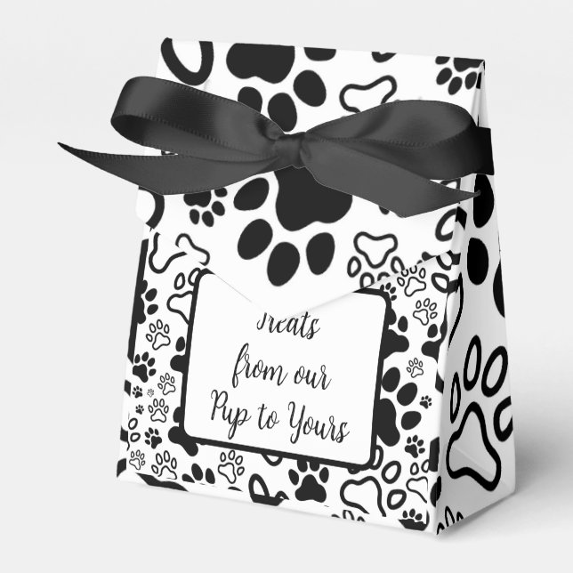 Paw Imprimir cajas favoritas de bodas personales (Front Side)
