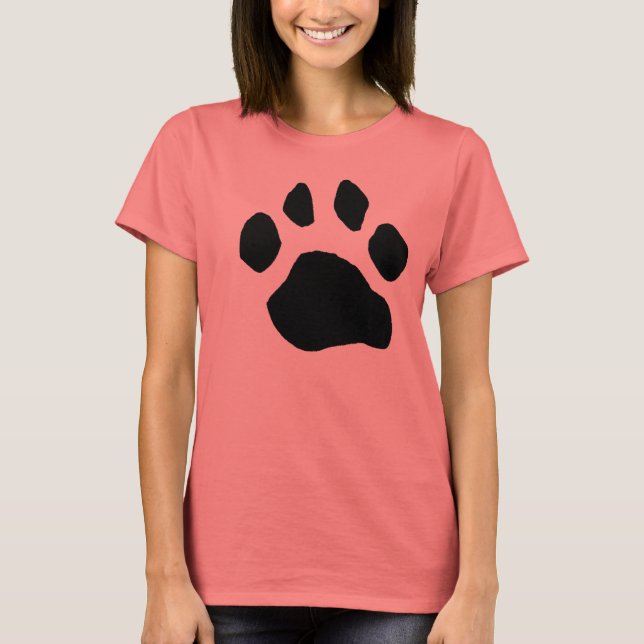 Paw Print Camisetas (Anverso)