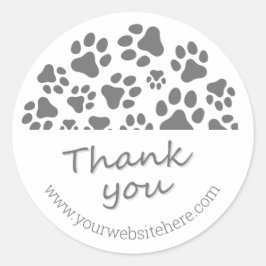 Paw Print Gracias A Los Pequeños Pegatinas De Nego
