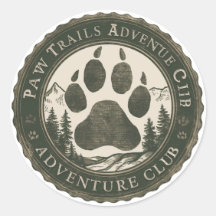 Paw Trails Adventure Club — Pegatina de la insigni