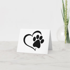 PawPrint con tarjeta BLANK de diseño cardiaco