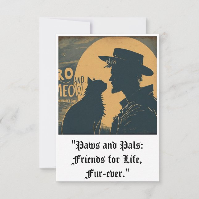 "Paws and Pals: Amigos por la vida, por la vida". (Anverso)