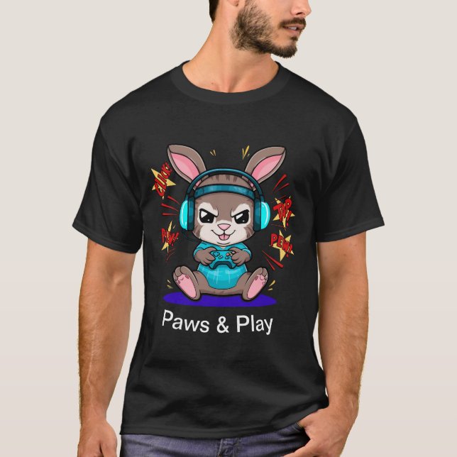 Paws and Play Bunny | Camiseta (Anverso)