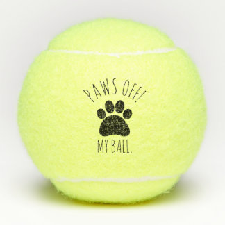 "¡Paws Off!... ¡Mío!" Pelota de tenis para perros