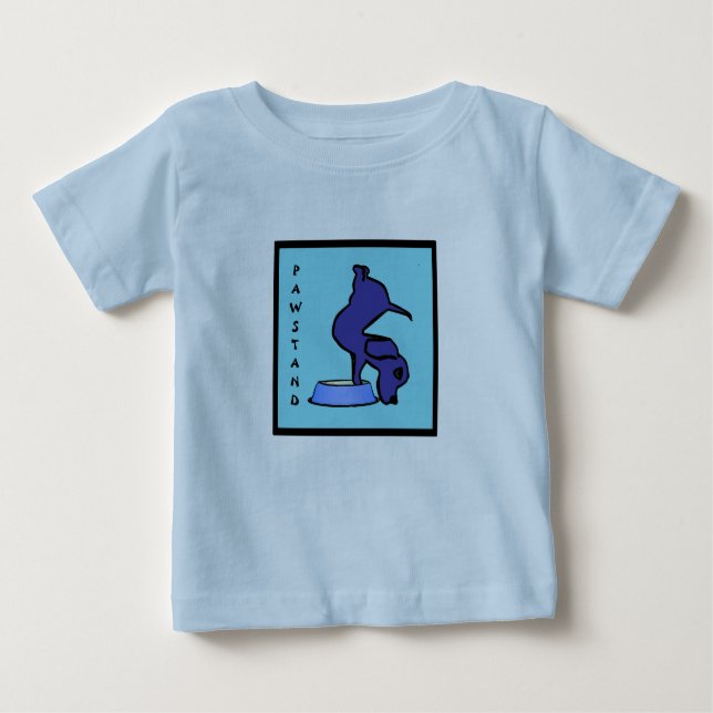 PAWSTAND - Divertida camiseta de yoga para bebés (Anverso)