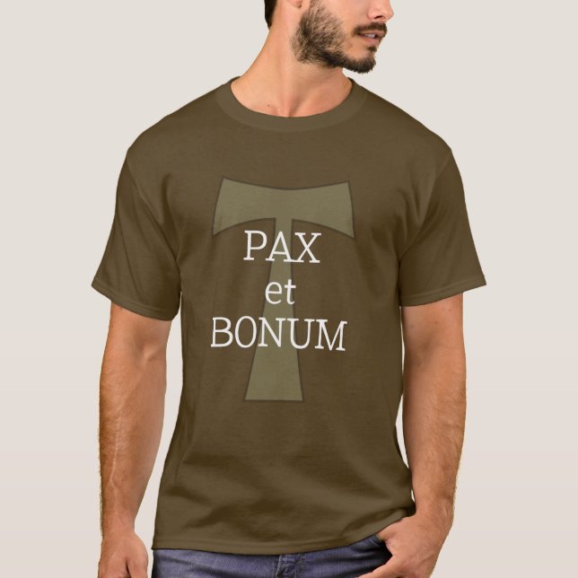 Pax et Bonum (paz y bienestar) Camisa Tee masculin (Anverso)