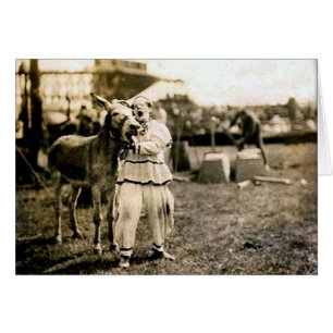 Payaso circo con mula