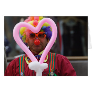 Payaso Con Corazón Rosa