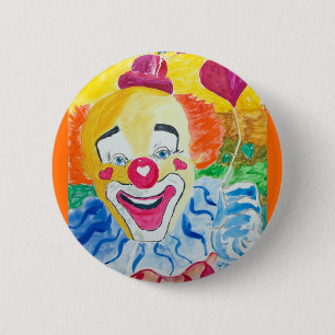 Payaso de botón Atrás de payaso feliz