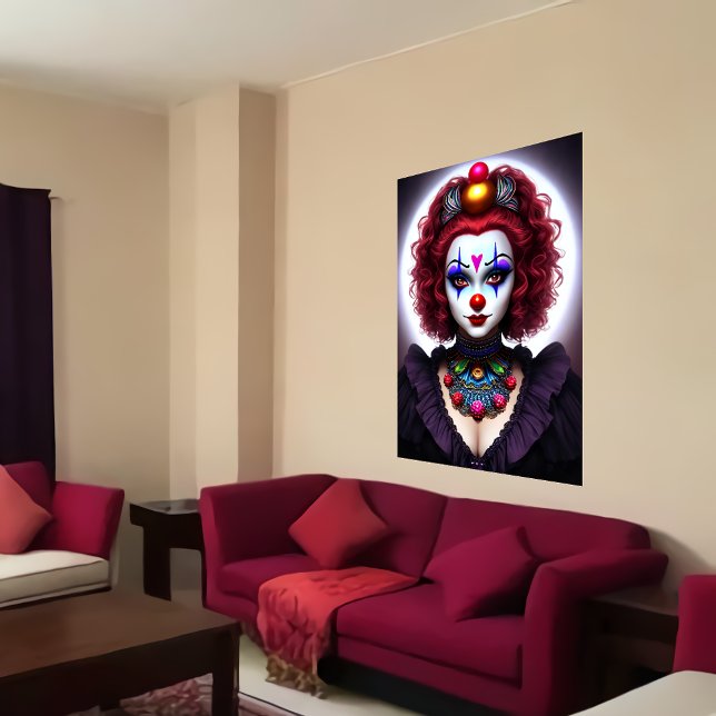 Payaso de cabello rojo | Poster de arte de IA (Subido por el creador)