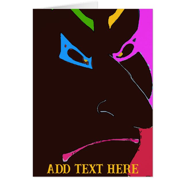 Payaso de cara, añadir texto, (Frente)