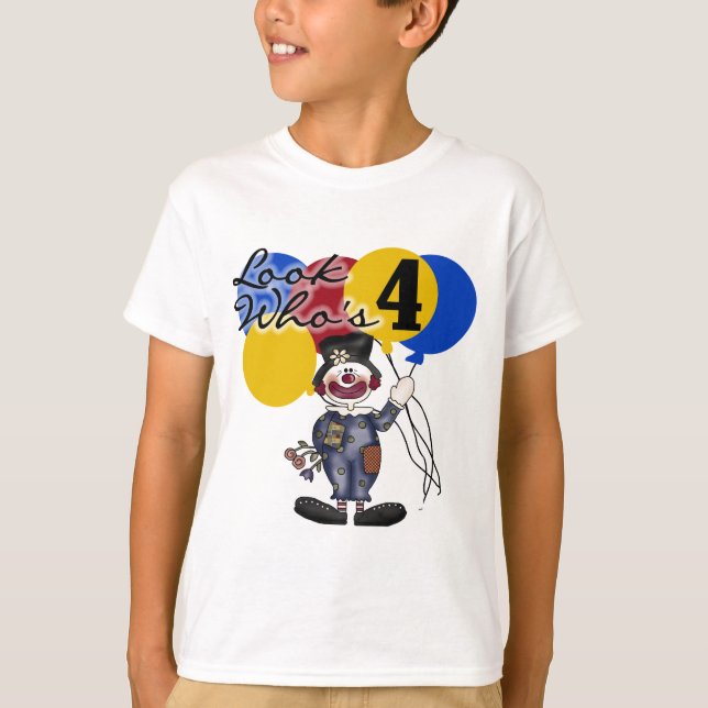 Payaso de Circo 4 camisetas de cumpleaños y regalo (Anverso)