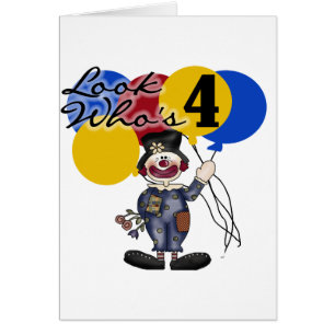 Payaso de Circo 4 camisetas de cumpleaños y regalo