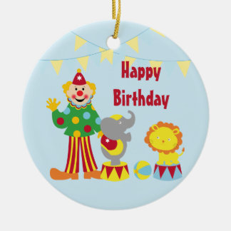 Payaso de circo del dibujo animado y ornamento de