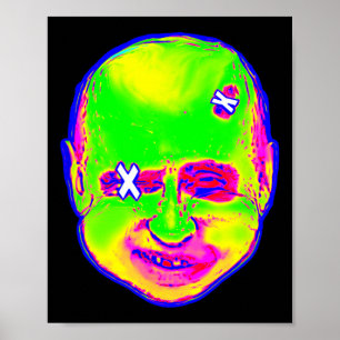 Payaso divertido de Halloween Putin Arte retro de