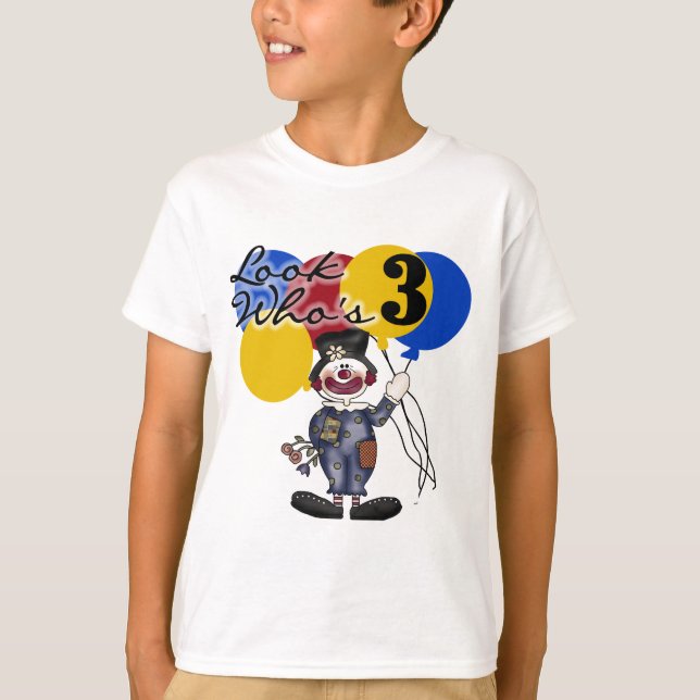 Payaso en el circo: camisetas de cumpleaños y rega (Anverso)