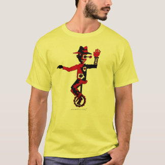 Payaso en la camiseta del arte gráfico del
