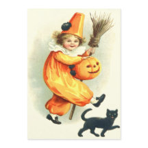 Payaso Lindo Gato Negro Jack O Linterna