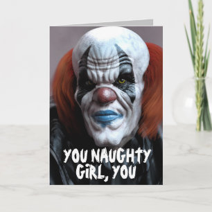 PAYASO MALVADO PARA TARJETAS DE SALUDO DIVERTIDAS