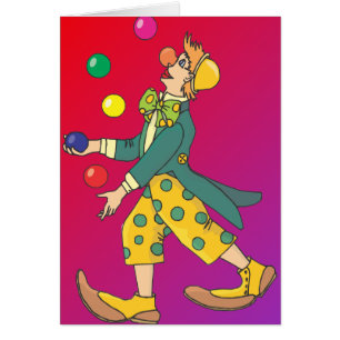 Payaso que hace juegos malabares