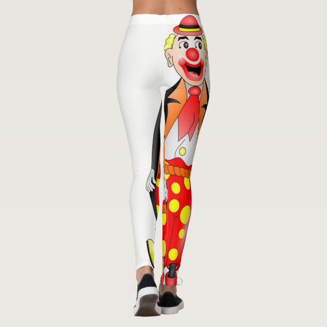 payaso rojo blanco leggings adolescente largo (Reverso)
