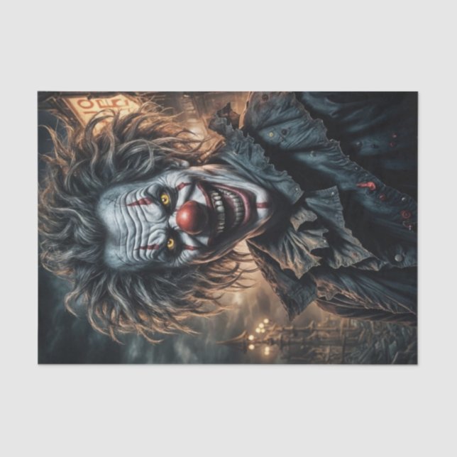 Payaso torpe de carnaval | Papel oscuro de descone (Anverso)