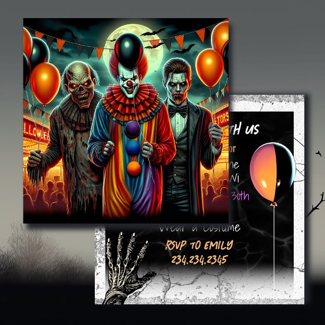 Payaso, vampiro y la fiesta de Halloween de Zombie (Subido por el creador)