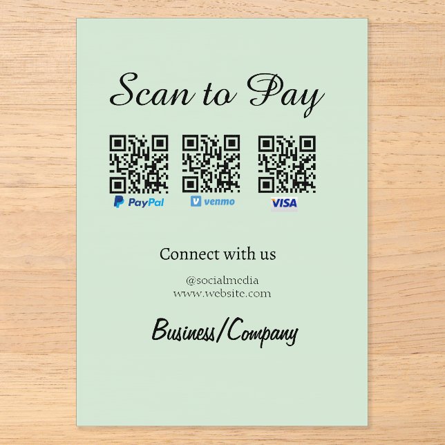 paypal venmo visa tarjeta de crédito escanea para  (Anverso)