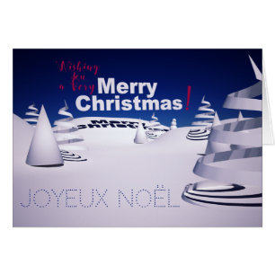 Paysage de Neige computadora 3D Art Carte de Noel
