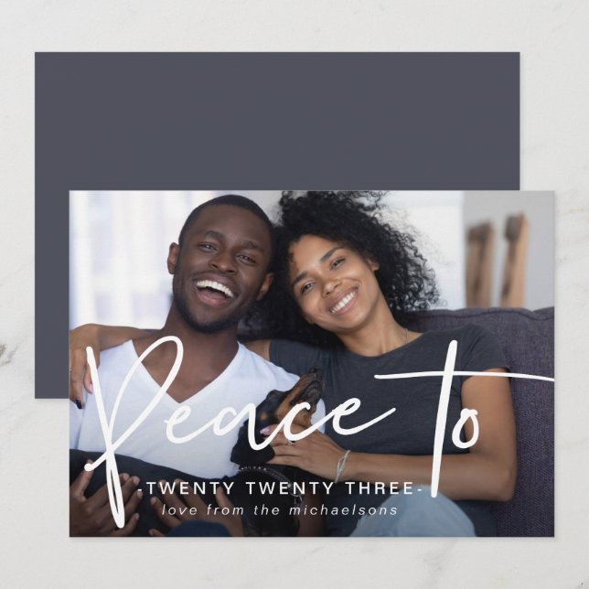 Paz a los Veinte y Tres. Foto Azul (Anverso / Reverso)