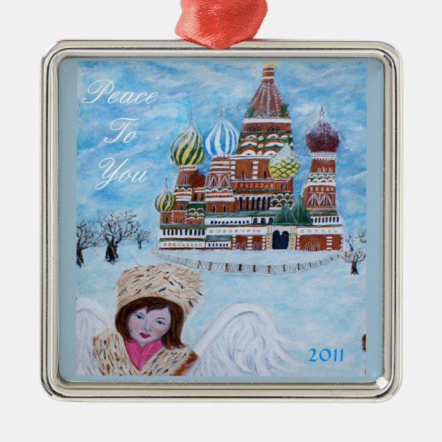 Paz a usted ornamento del ángel (Frente)