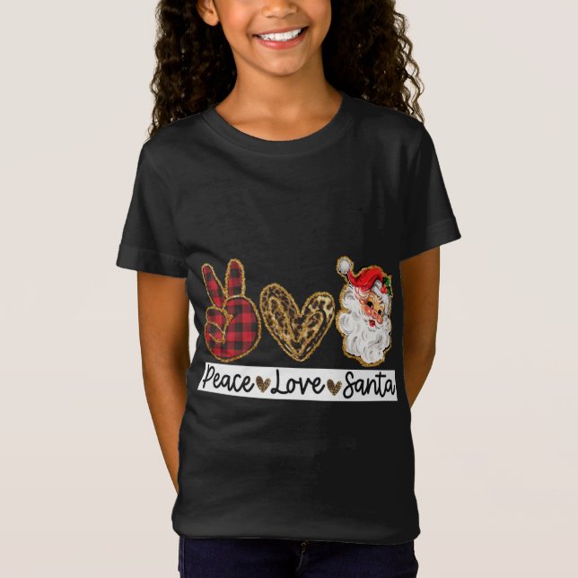 Paz Amar a Santa Claus Camisetas Navidades Navidad (Anverso)