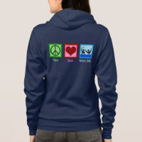Paz Amor Agua Polo Hoodie Femenina
