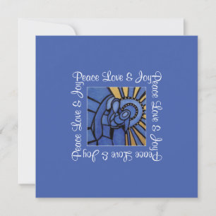 Paz Amor Alegría Azul Santa Familia Navidad Foto